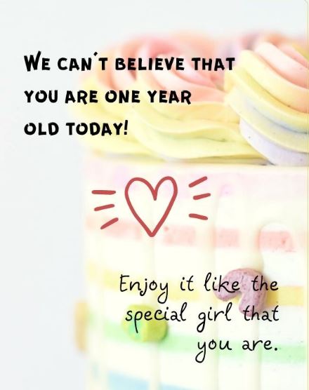1st birthday wishes for niece