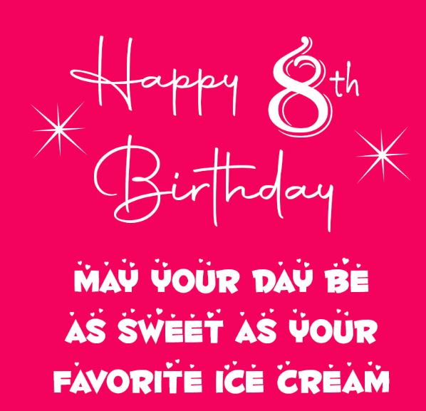 8th birthday wishes