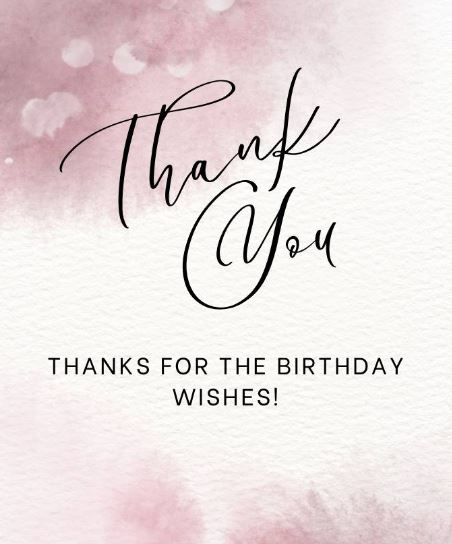 Thank You for Birthday Wishes from Friends