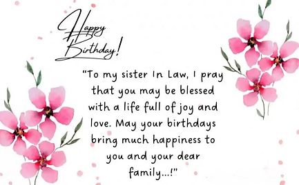 birthday wishes for husband's sister