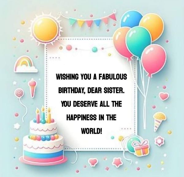 birthday wishes for sister