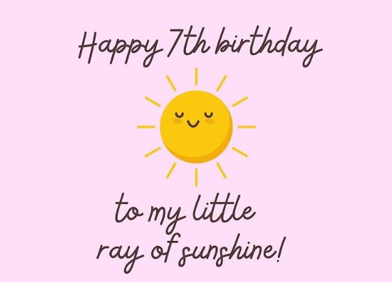 happy 7th birthday wishes