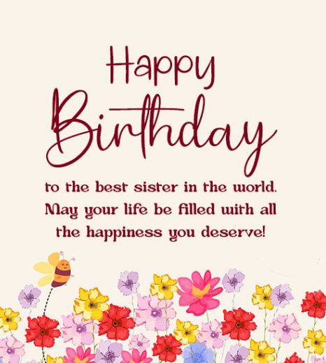 happy birthday to best sister