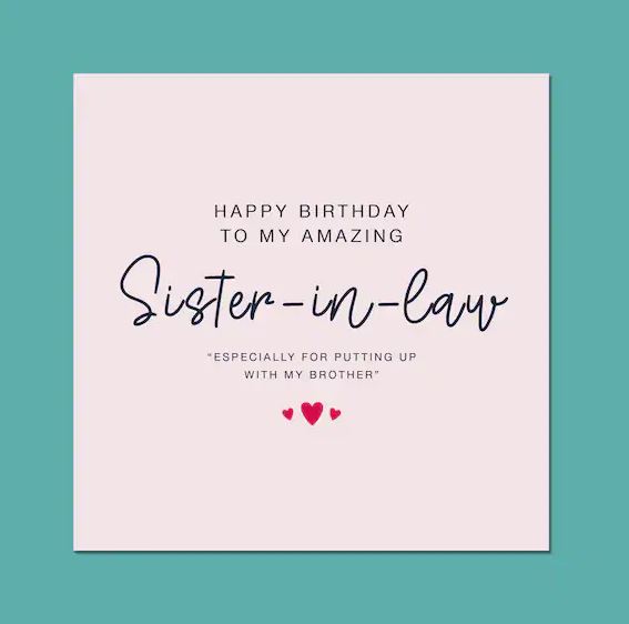 happy birthday to sister in law