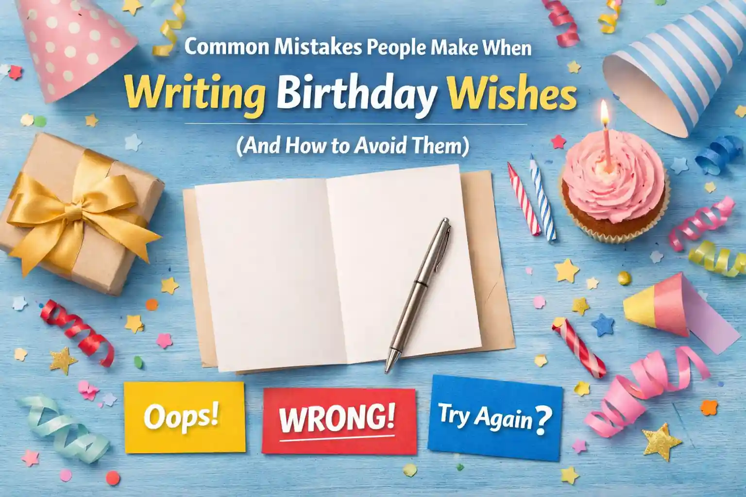 Common mistakes people make when writing birthday wishes
