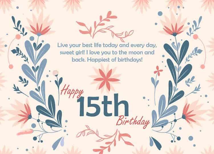 15th birthday wishes for daughter