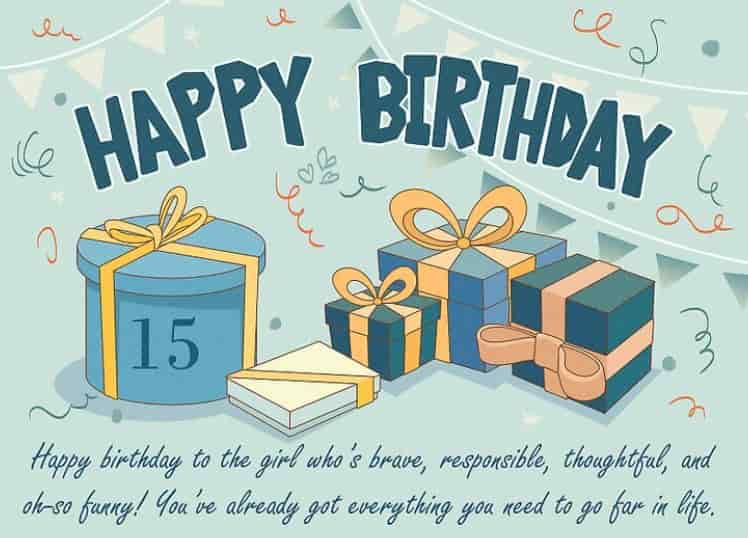 15th birthday wishes for girl
