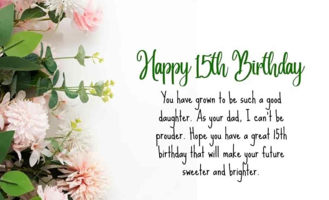 15th birthday wishes for granddaughter