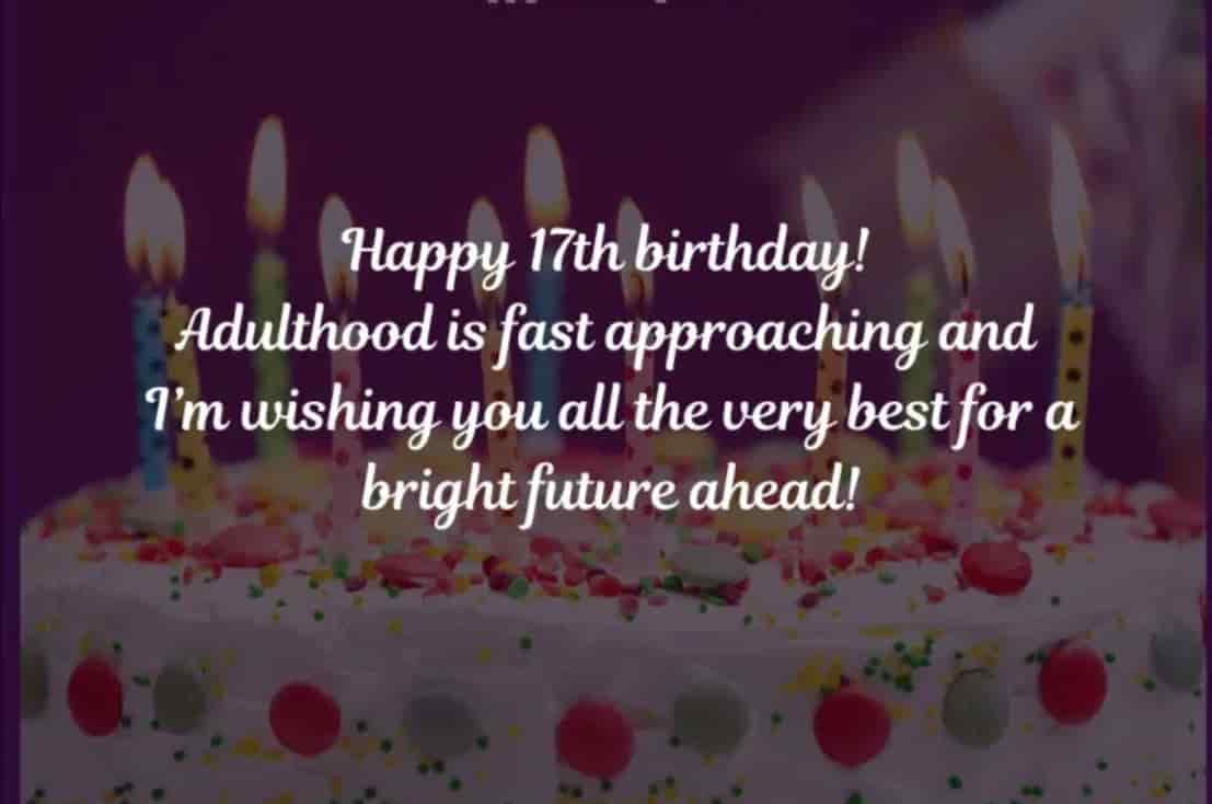 17th birthday wishes for son