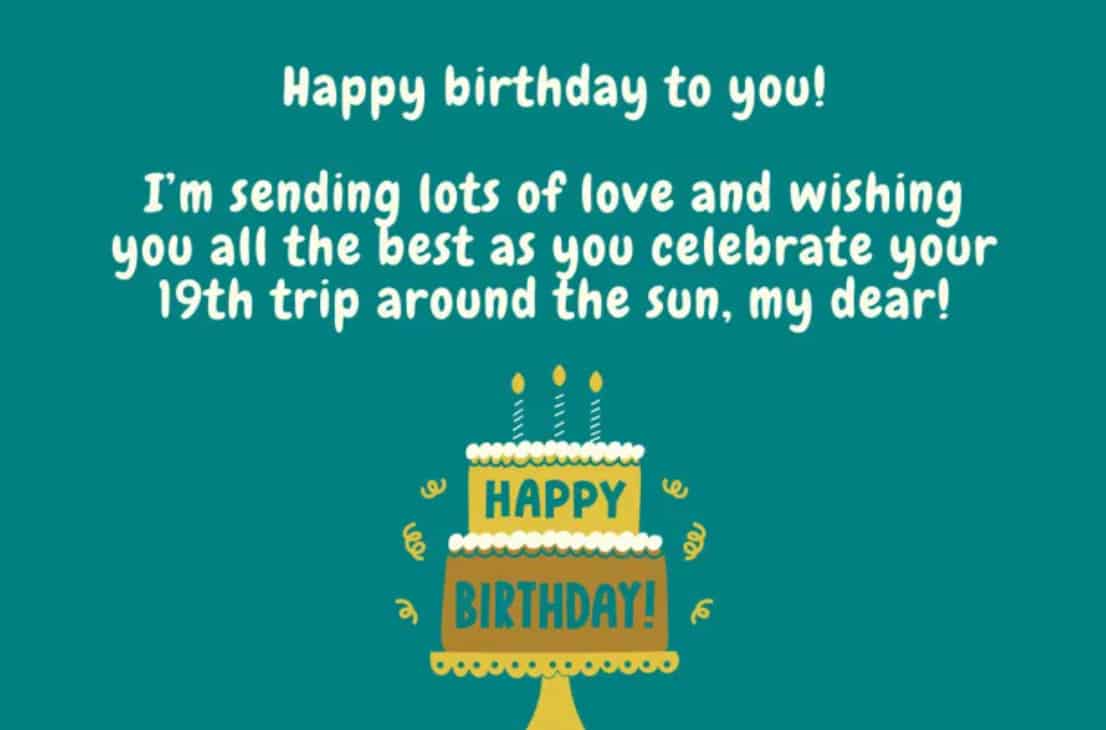 19th birthday wishes for brother