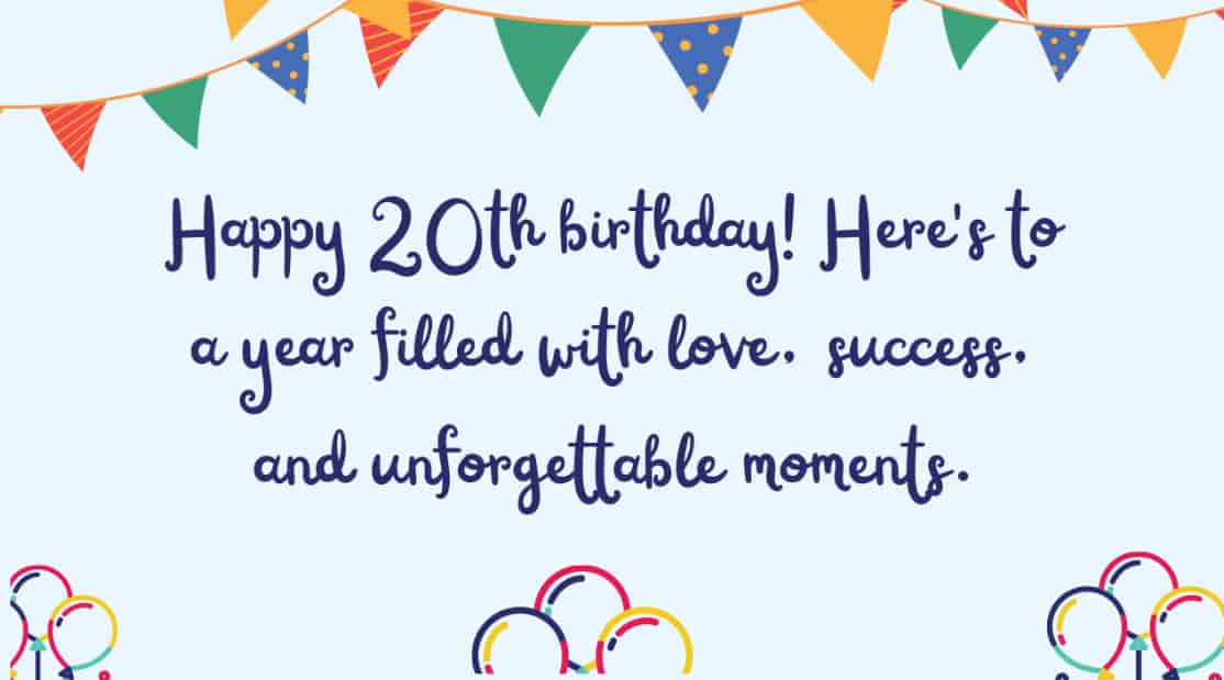 20th birthday wishes for brother