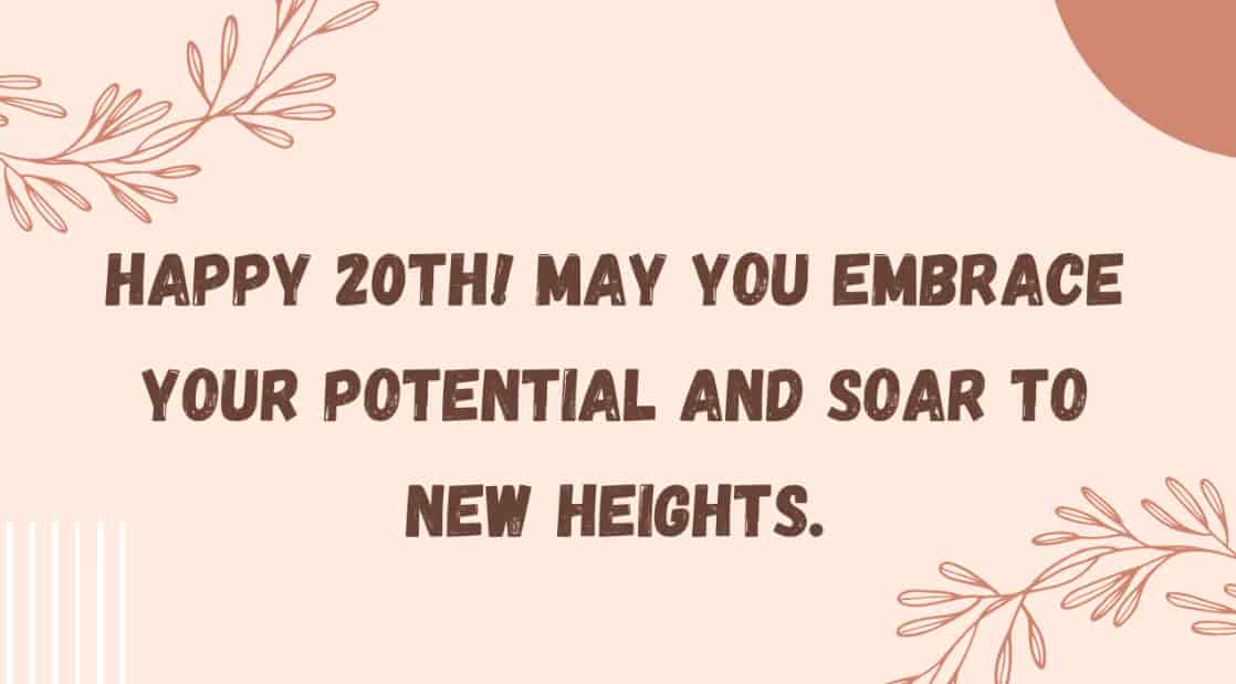 20th birthday wishes for sister