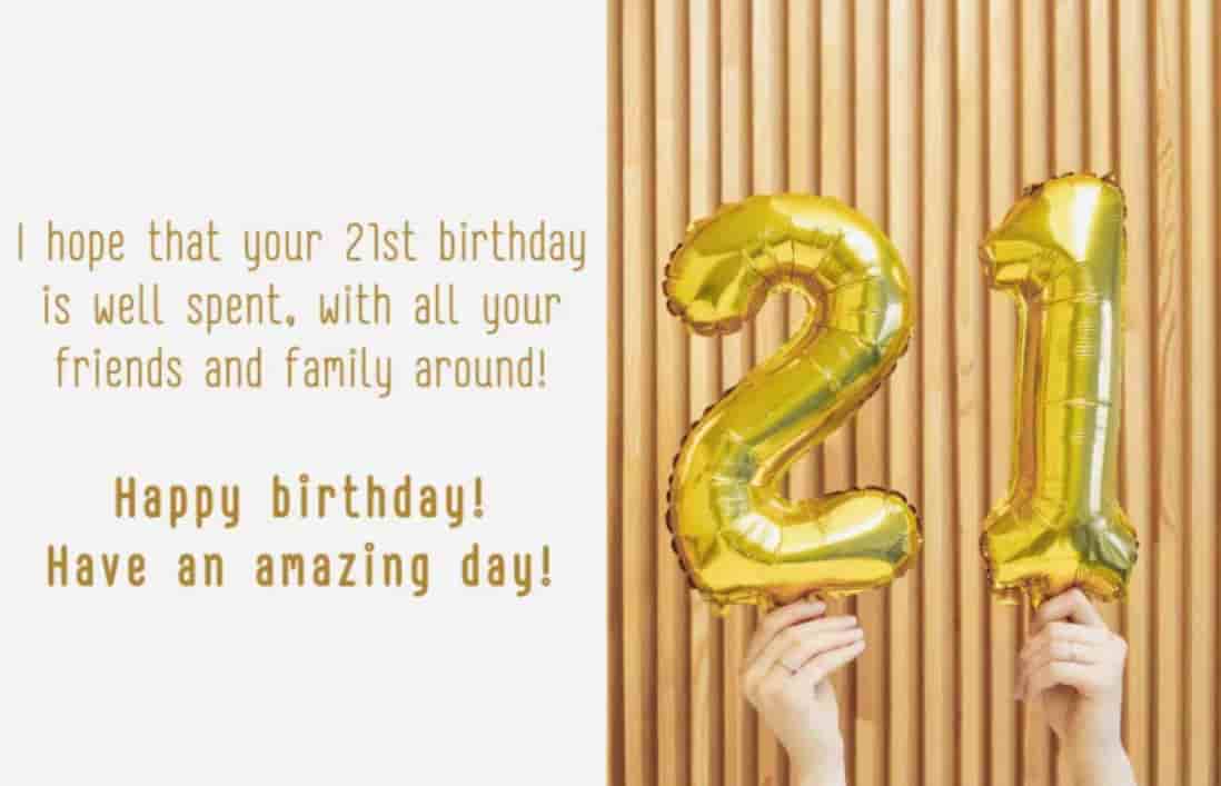 21st birthday wishes for her