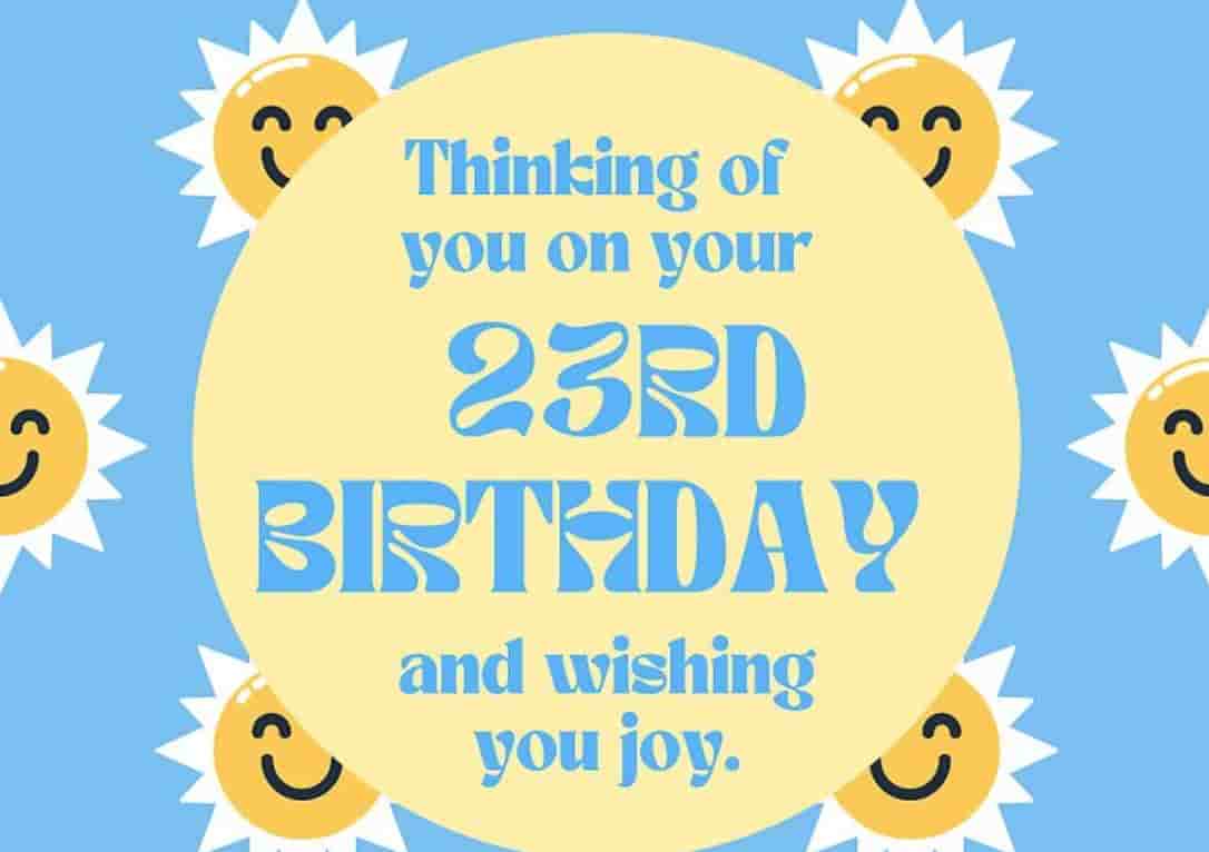 23rd birthday wishes for brother