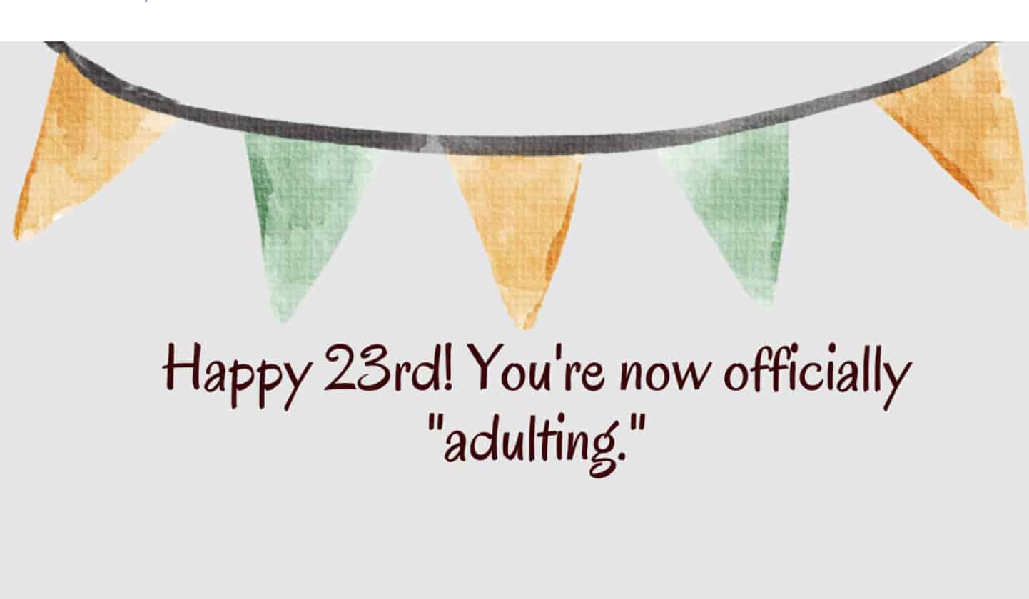 23rd birthday wishes for girl