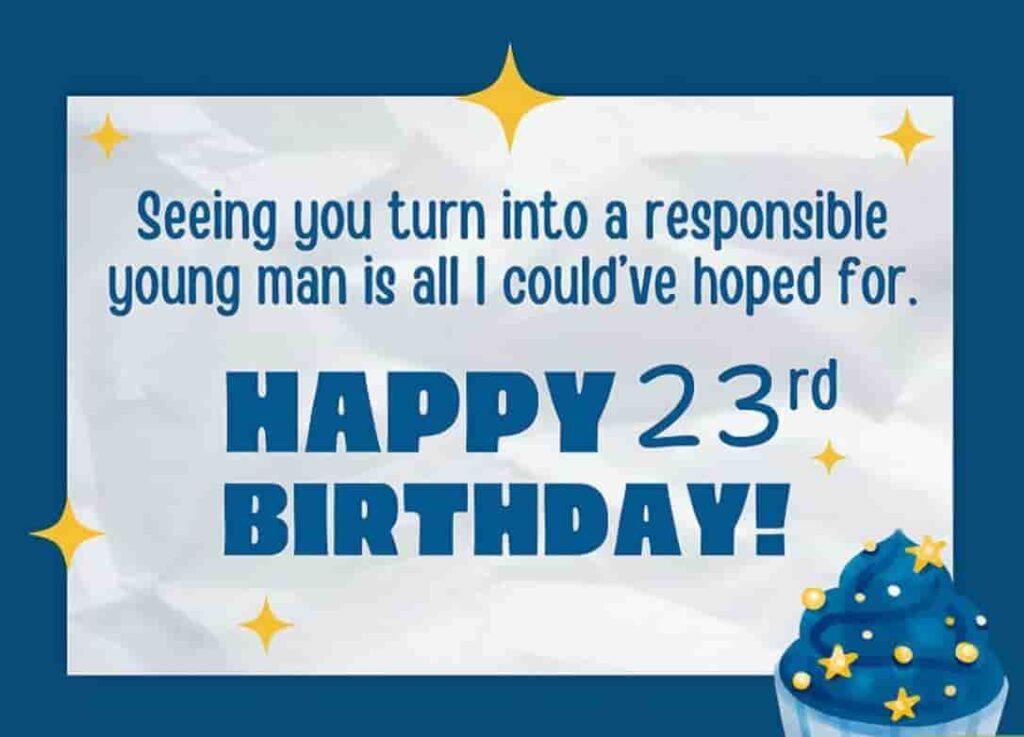 23rd birthday wishes for son