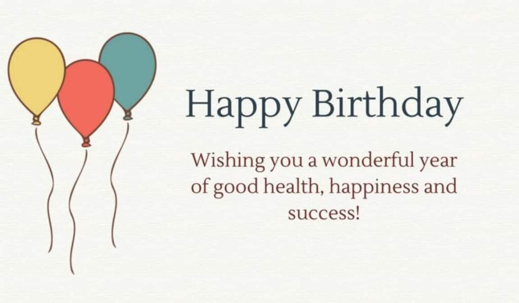 formal birthday wishes on card corporate workplace