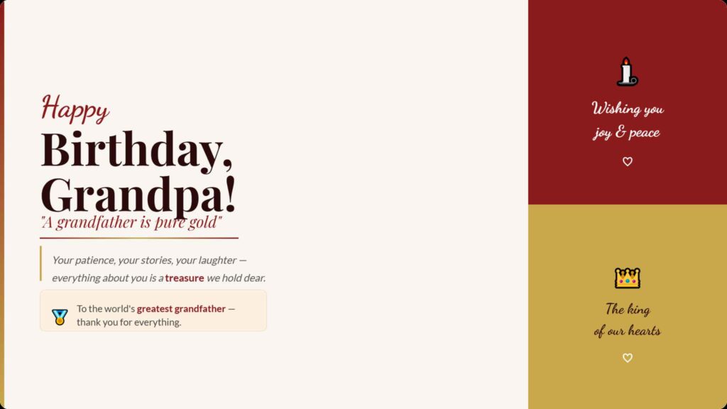 Birthday quotes for grandfather card