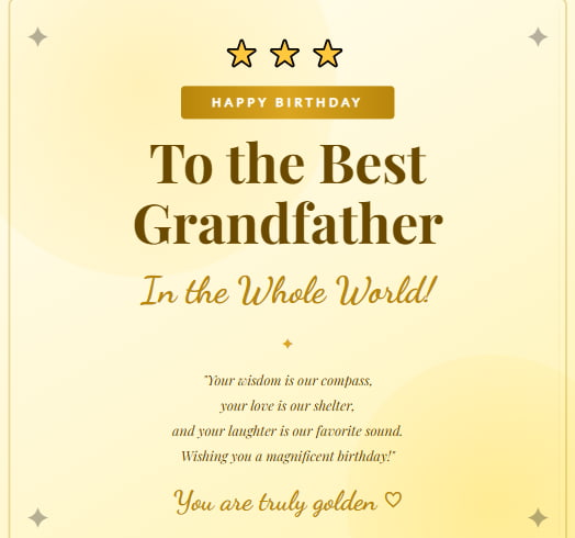 Grandpa birthday social media post