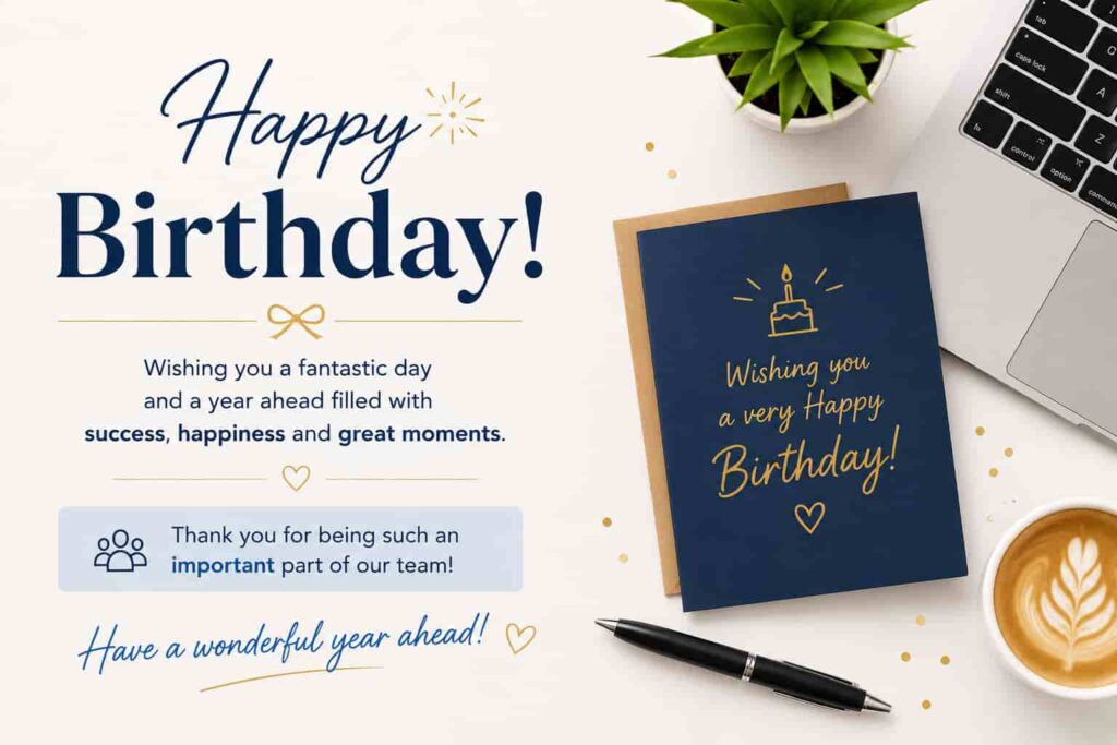 Workplace birthday greeting image