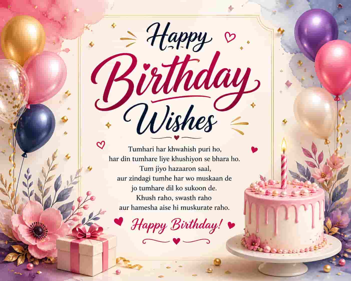 Birthday wishes in Roman Hindi