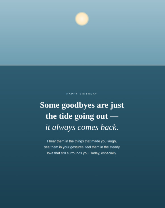 Birthday wishes for someone missing a loved one