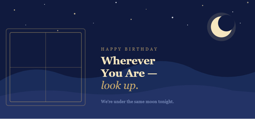 emotional birthday message far away