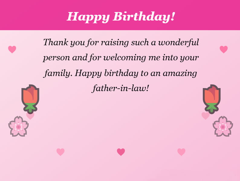 Emotional birthday wishes for father in law design