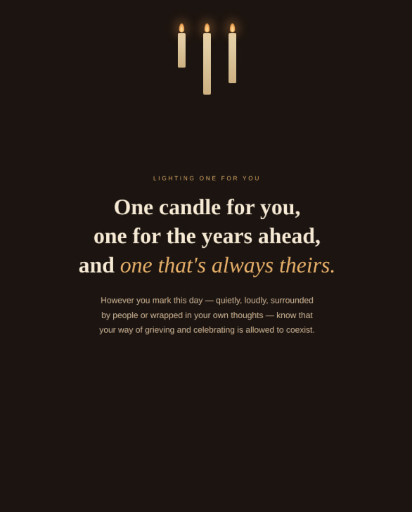 Gentle birthday message for someone who lost a loved one