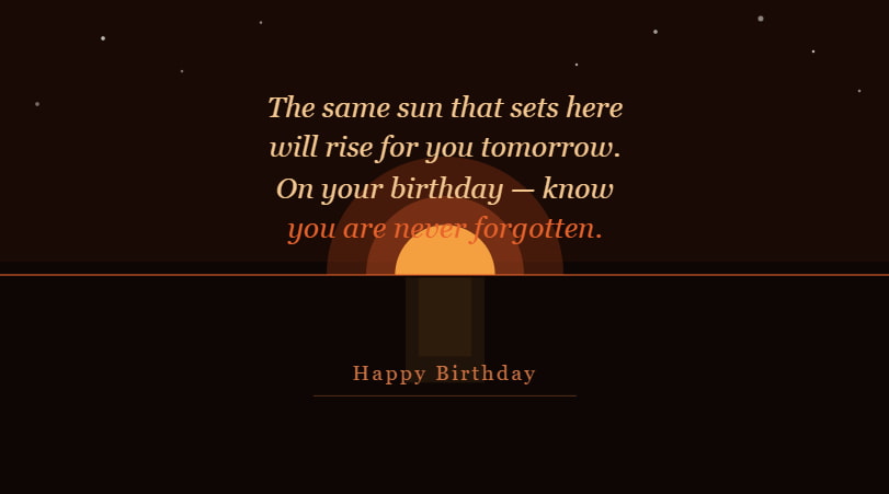 Heart touching birthday wishes from a distance