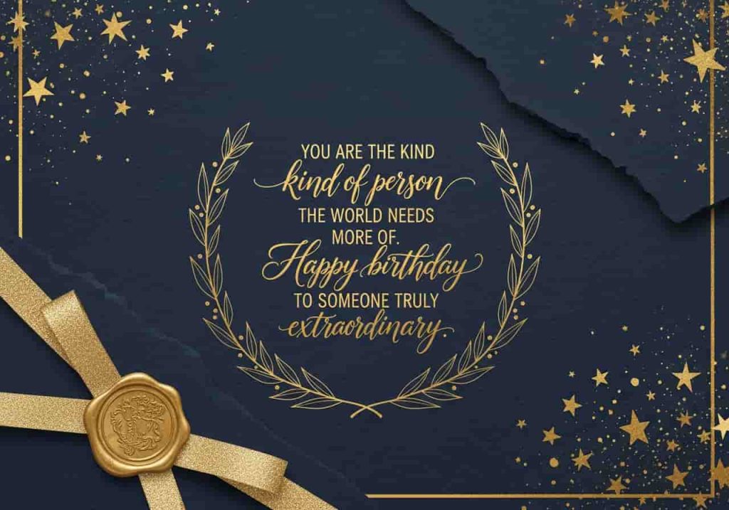 elegant two line birthday wishes for parents navy blue gold stars luxury card design