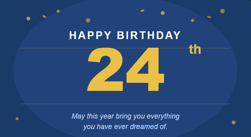 24th birthday wishes for him