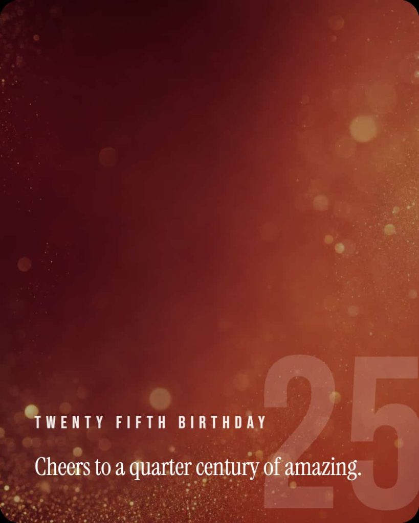 25th-birthday-wishes card