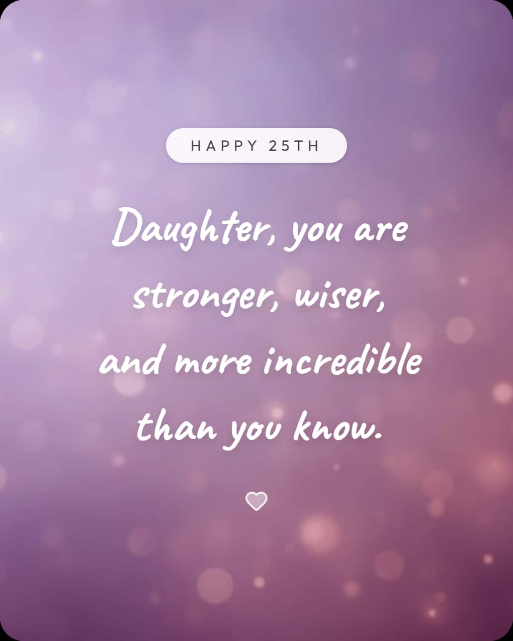 25th birthday wishes for daughter