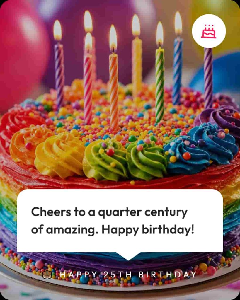 Beautiful happy 25th birthday wishes for friends and family