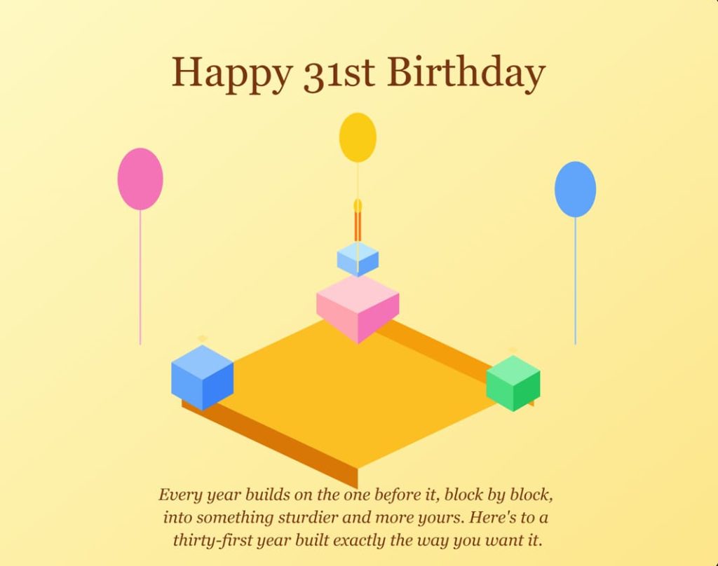 Best 31st birthday wishes