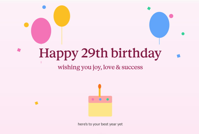 Birthday blessings for 29th birthday