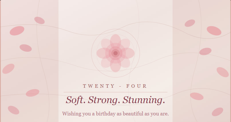 Happy 24th birthday message card