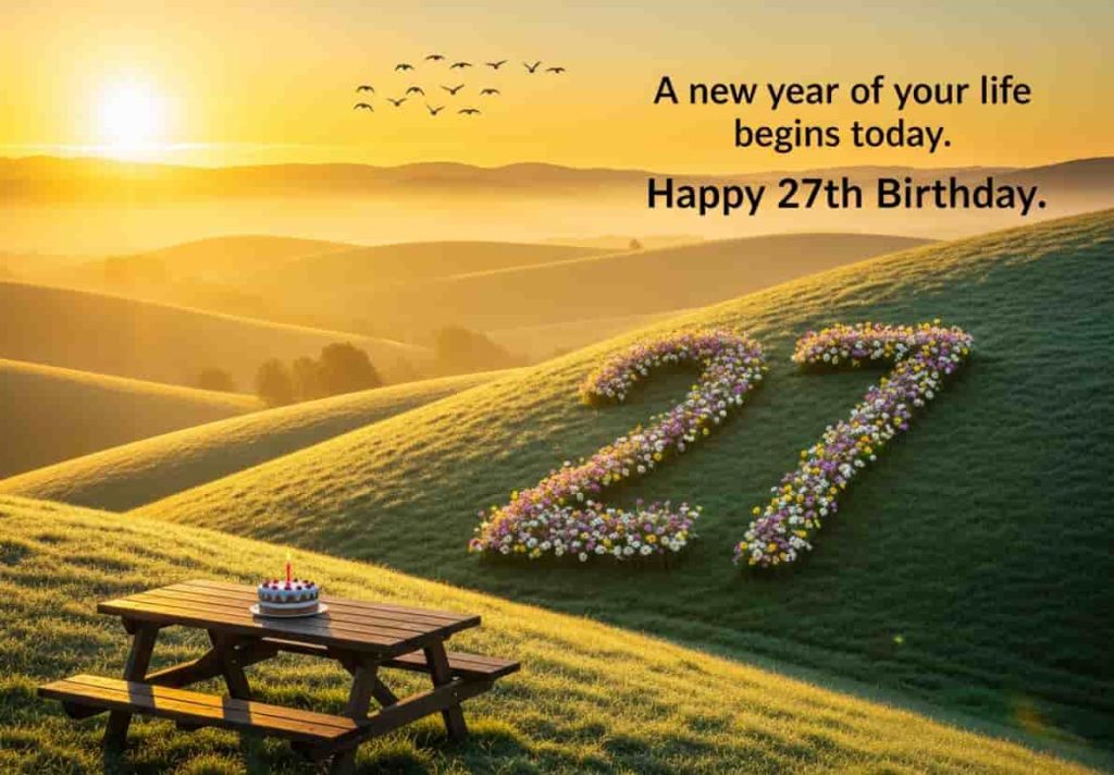 Happy 27th birthday greeting card