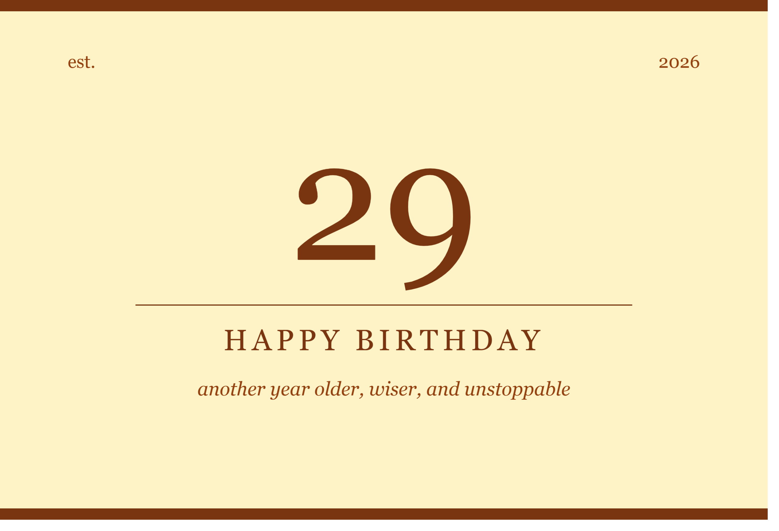 Happy 29th birthday quote image