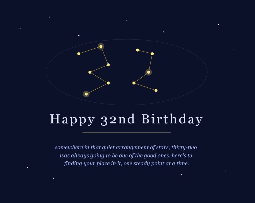 Happy 32nd Birthday Greetings