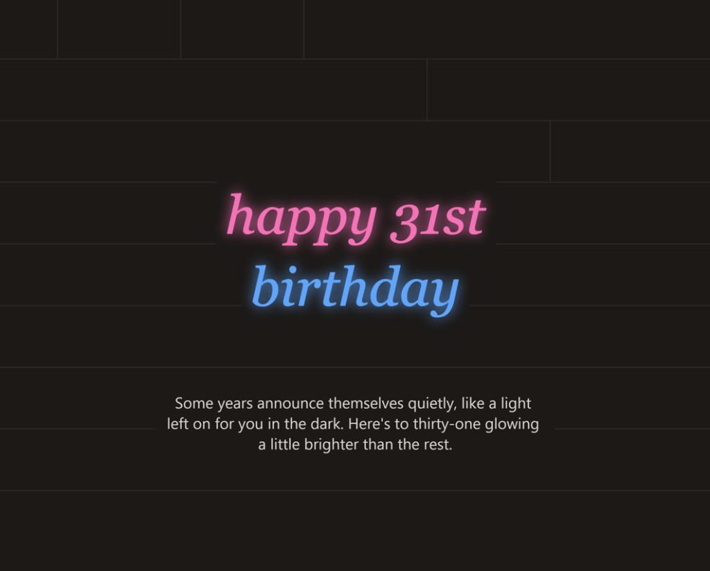happy 31st birthday wishes