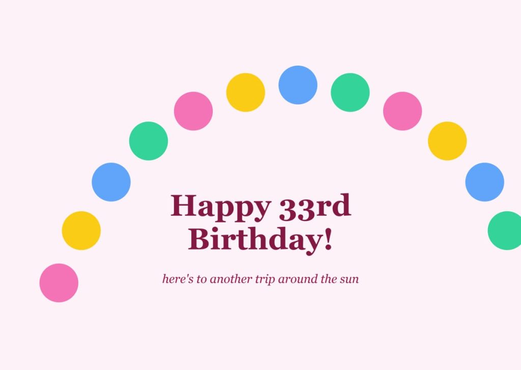 33rd birthday blessings