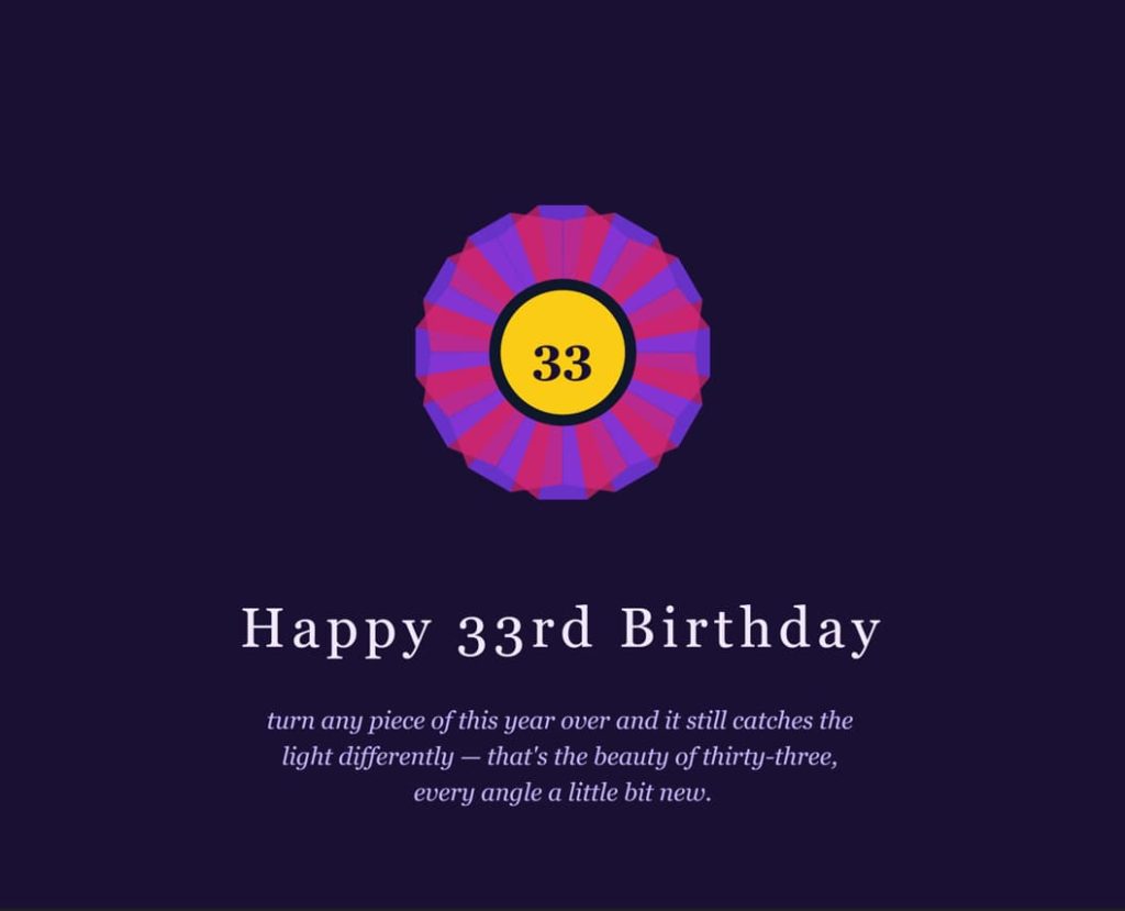 33rd birthday wishes for friend