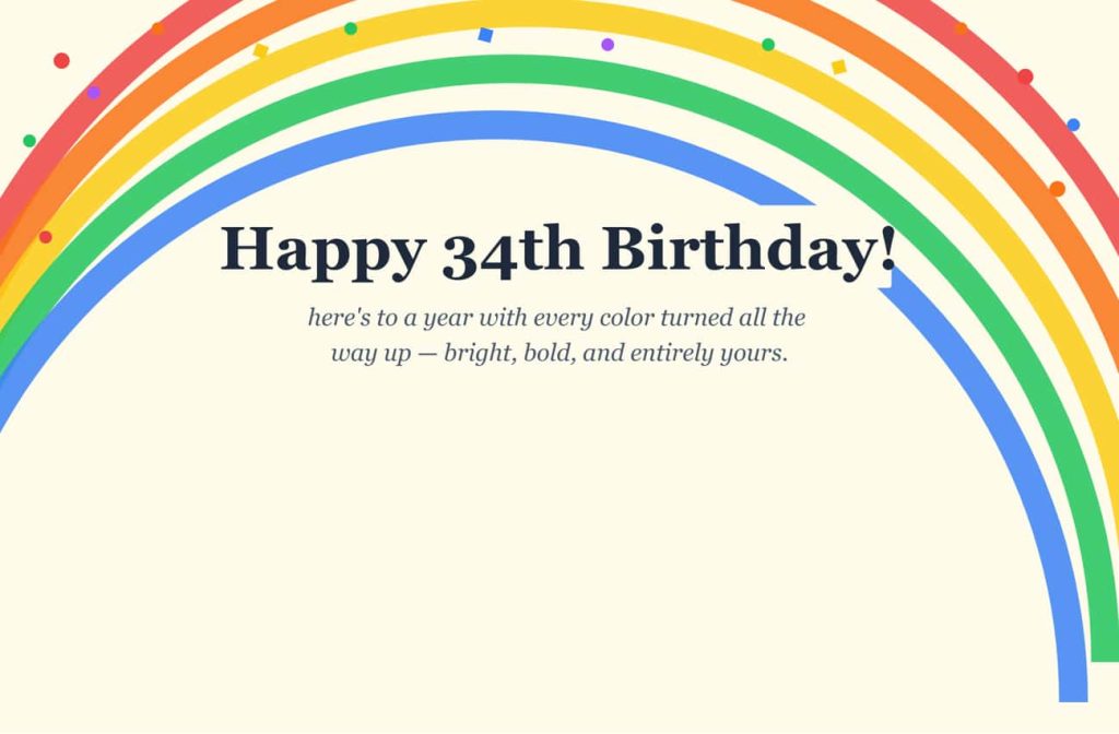 34th birthday blessings