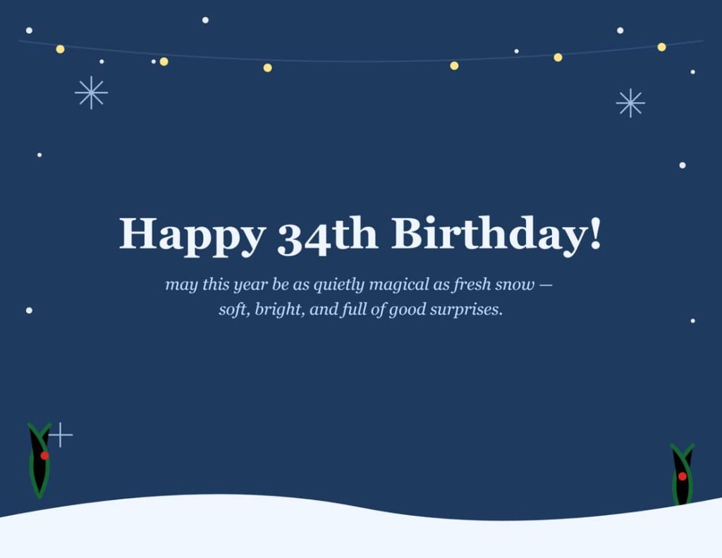 34th birthday wishes for friend