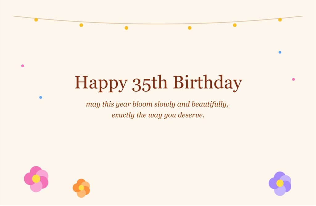 35th birthday blessings
