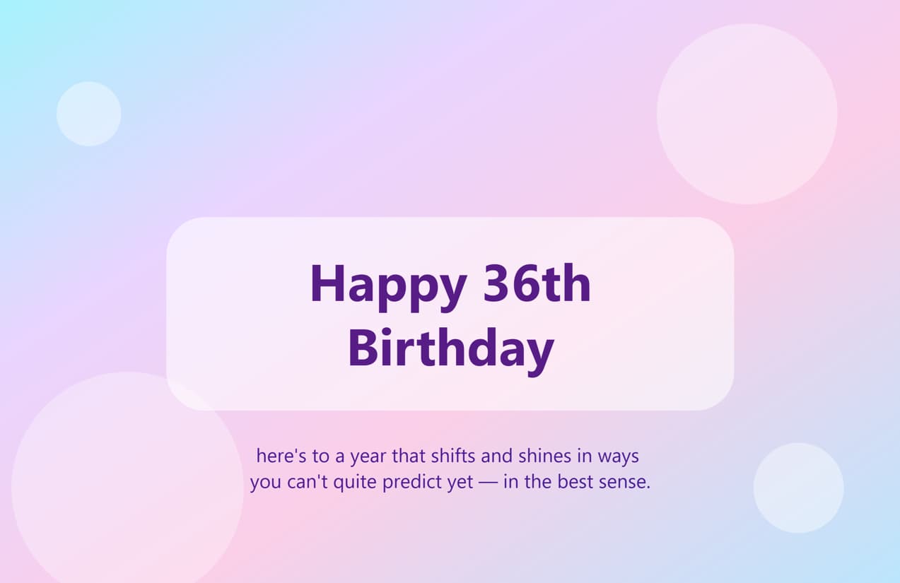 36th happy birthday wishes