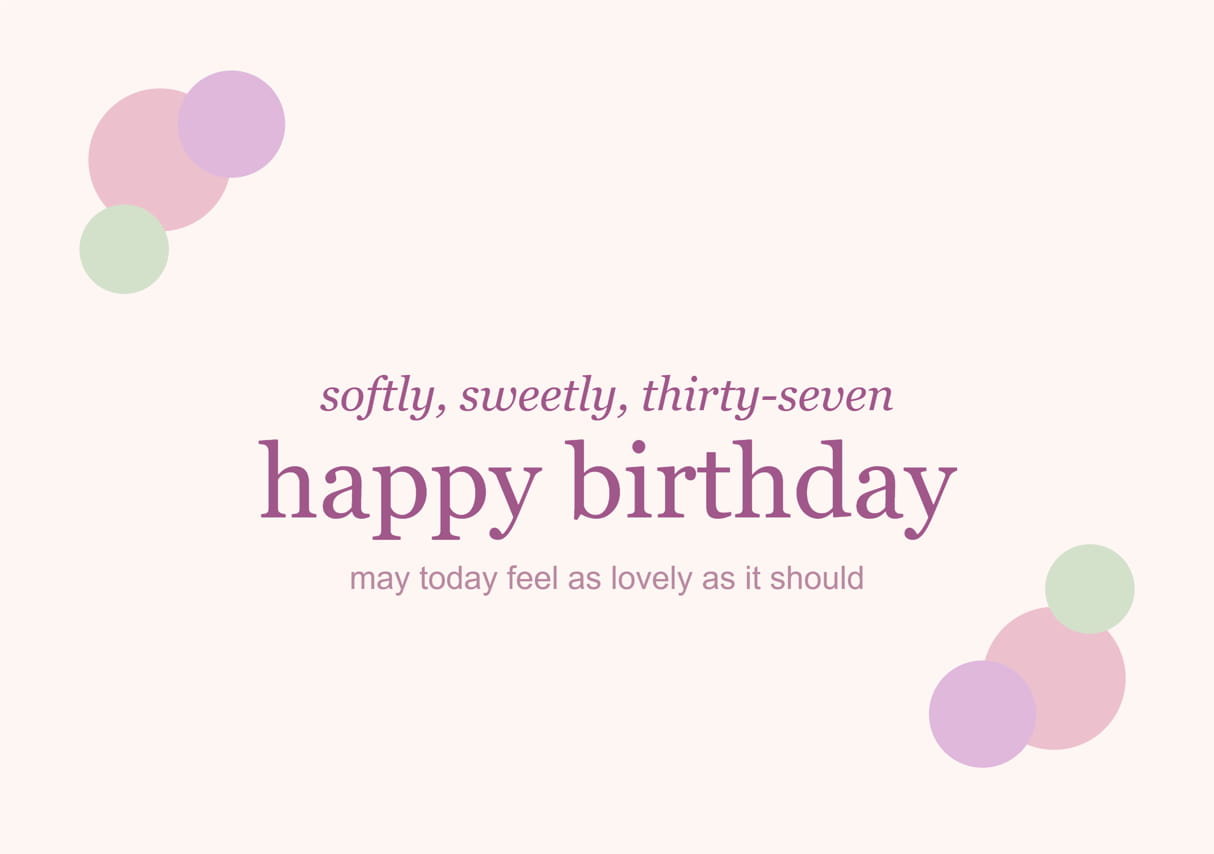 37th birthday wishes celebration