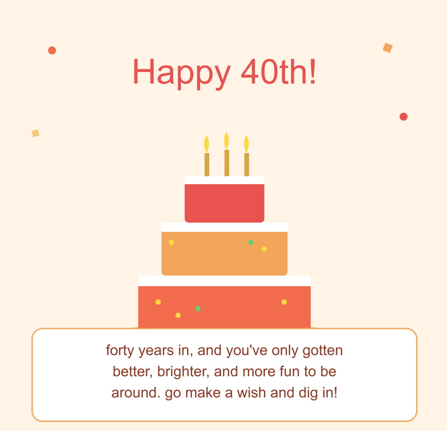 40th birthday celebration ideas
